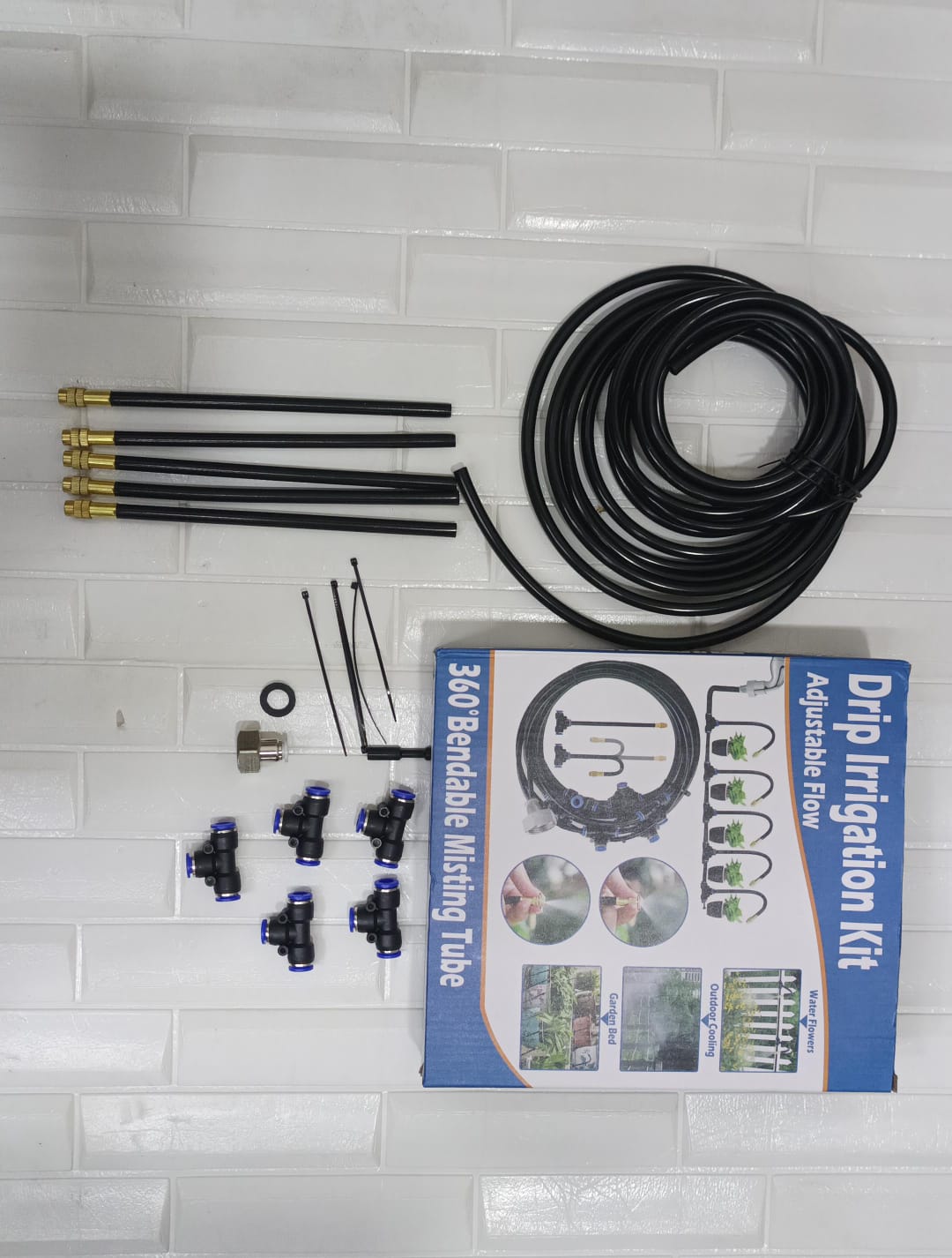 manguera con sistema de riego x 6 metros